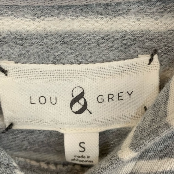 Lou & Grey Bell Sleeve Striped Hooded Casual Dress - Picture 4 of 8